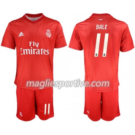 Completo Calcio Real Madrid Bale 11 Bambino Divisa Terza 2018/2019